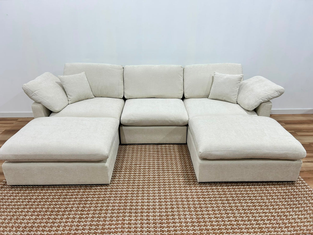 Nest | Cream | Sofa | 3pc + 2 Ottoman