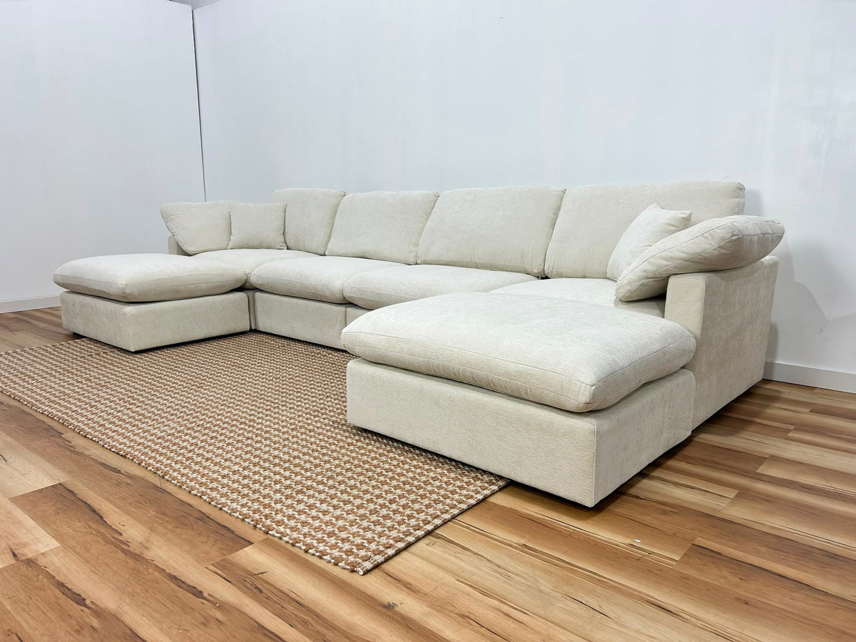 Nest | Cream | Sofa | 4pc + 2 Ottoman