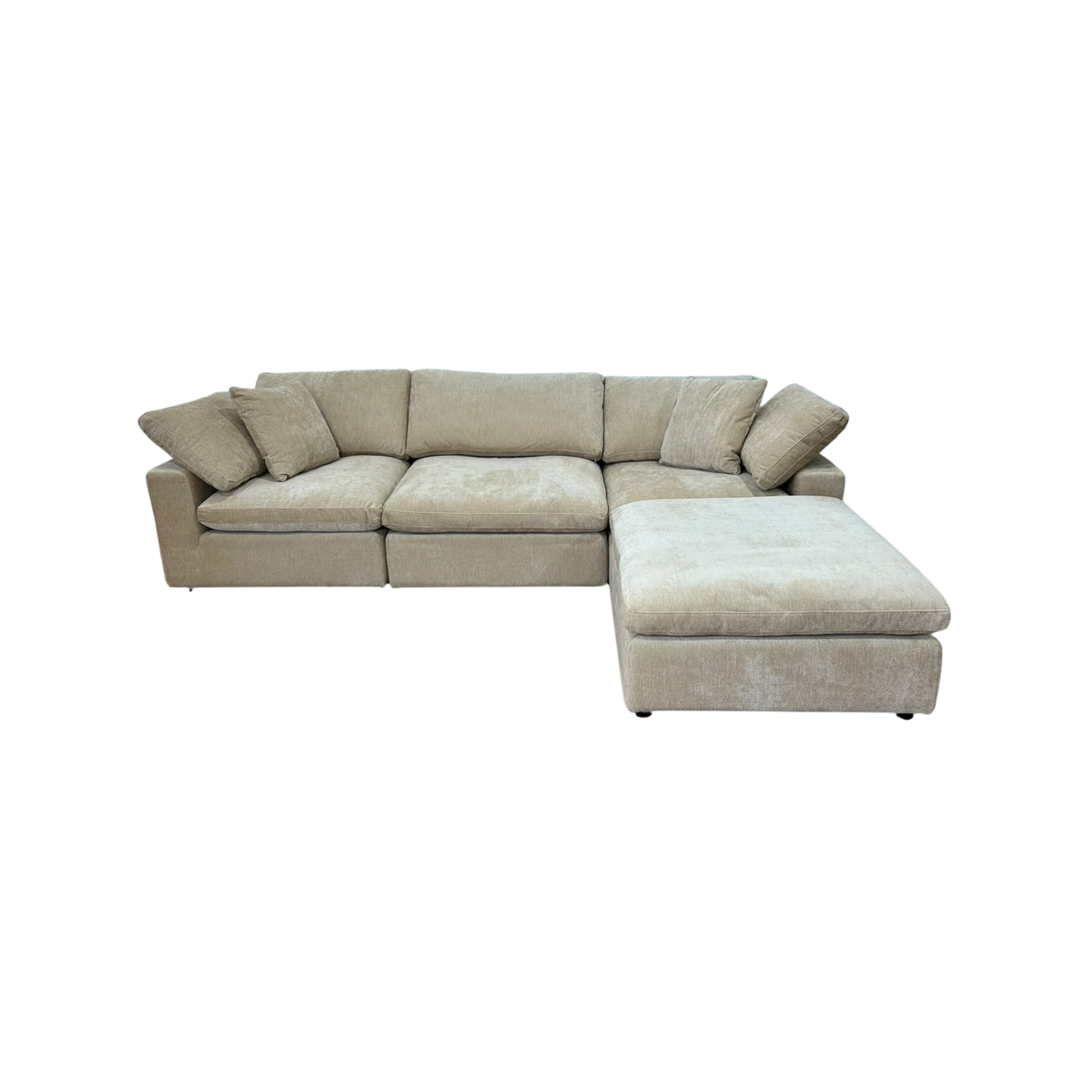 Snug Modular Sofa - Sand - 3pc + Ottoman