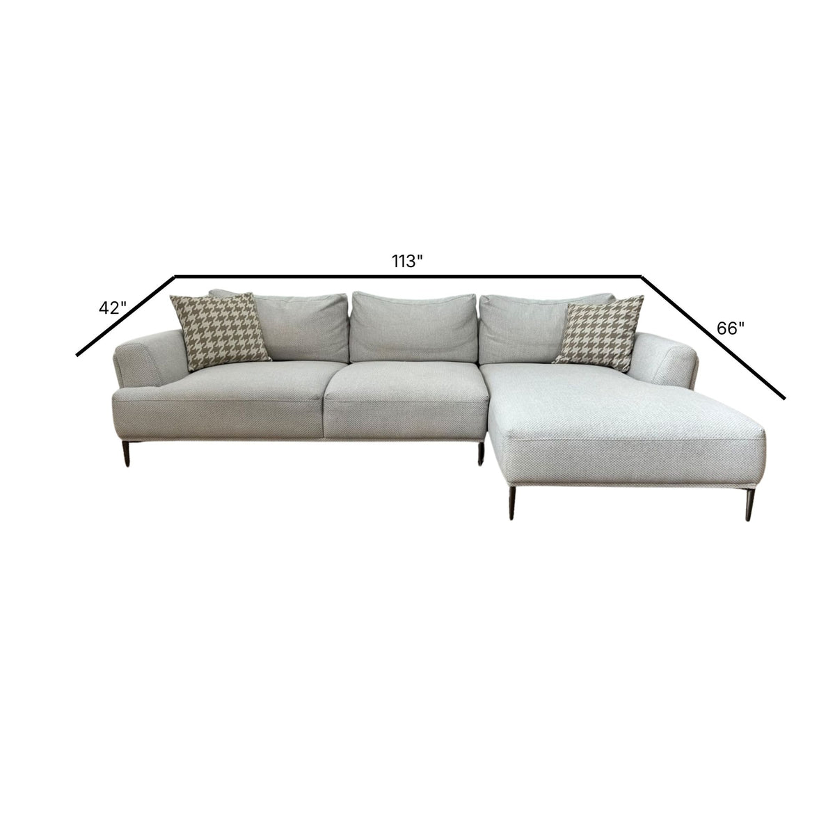 Structube Victor Sectional Sofa 113”