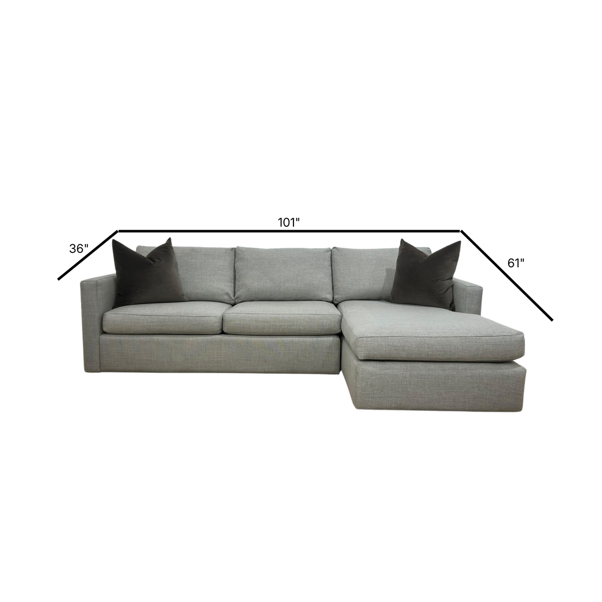 Crate and Barrel Barrett Sectional Sofa