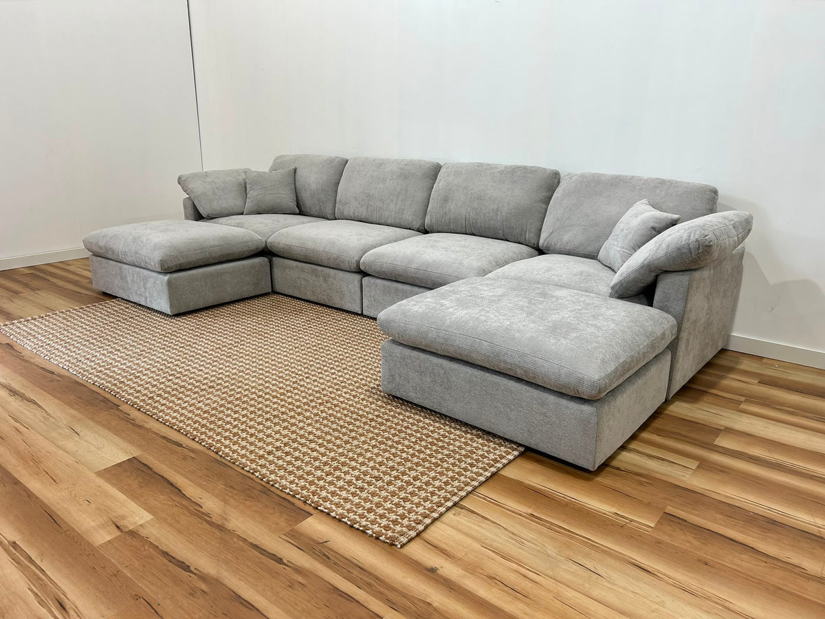 Nest | Light Grey | Sofa | 4pc + 2 Ottoman