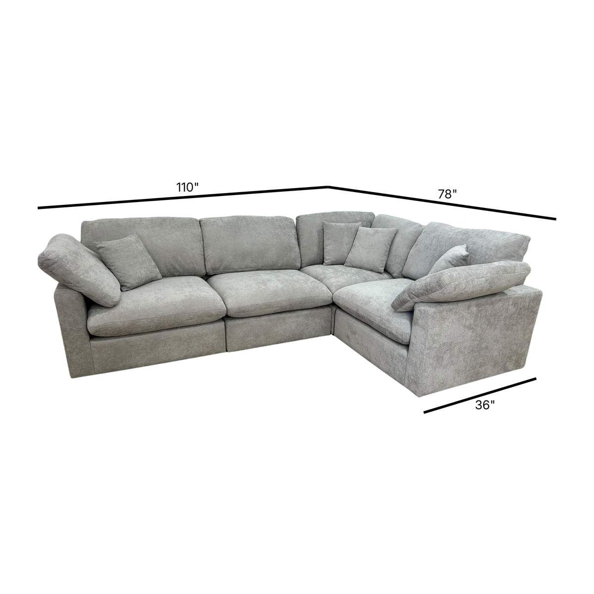 Nest | Light Grey | Corner Sectional | 4pc Corner