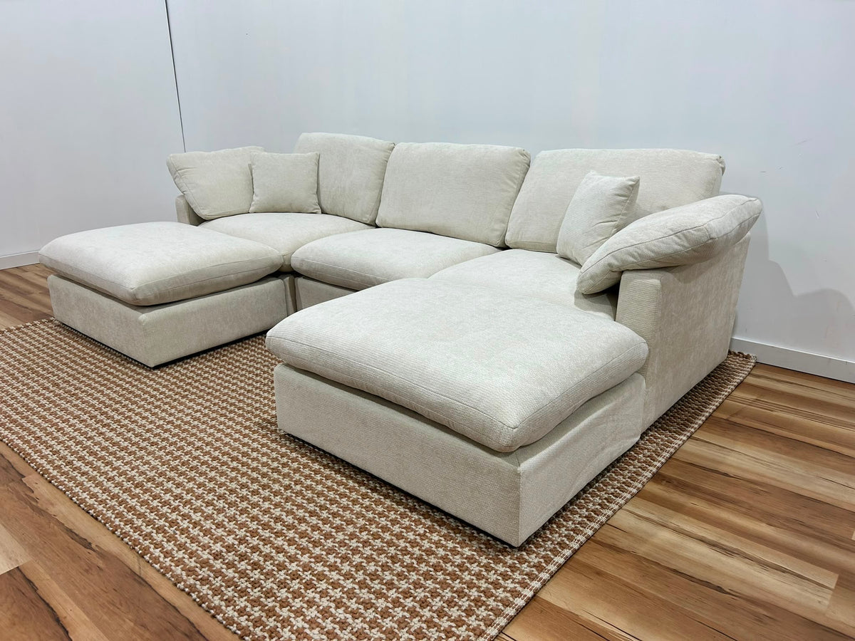 Nest | Cream | Sofa | 3pc + 2 Ottoman