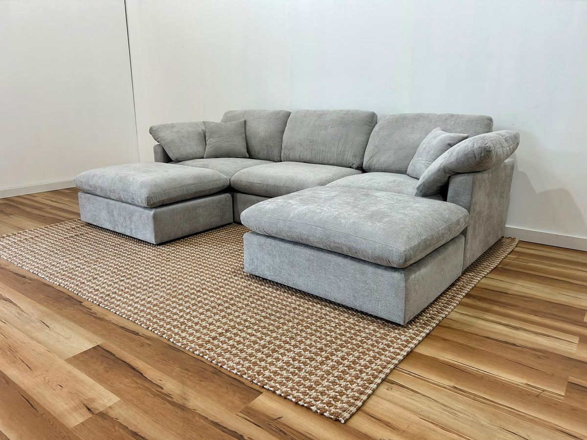 Nest | Light Grey | Sofa | 3pc + 2 Ottoman