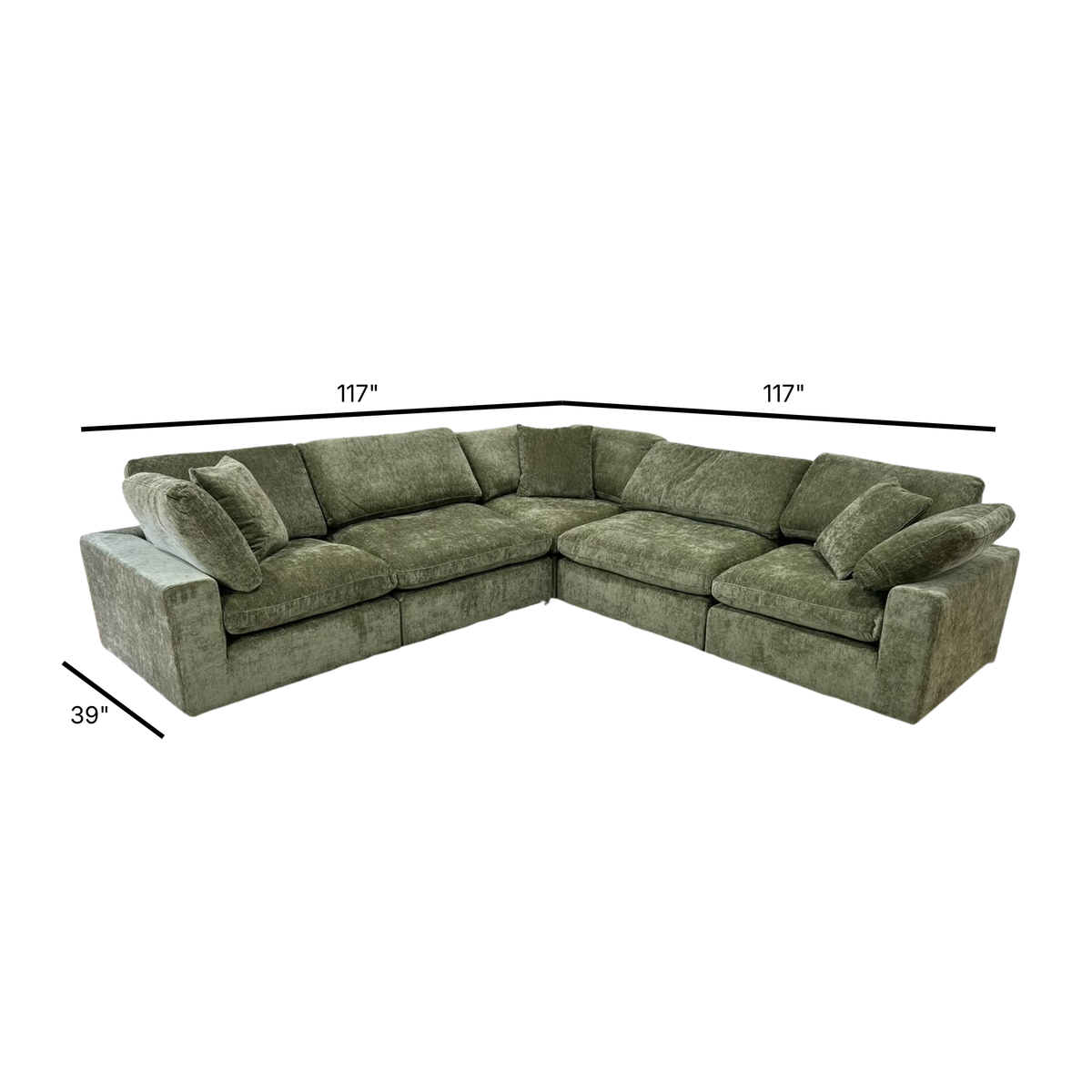 Snug Modular Sofa - Green - 5pc
