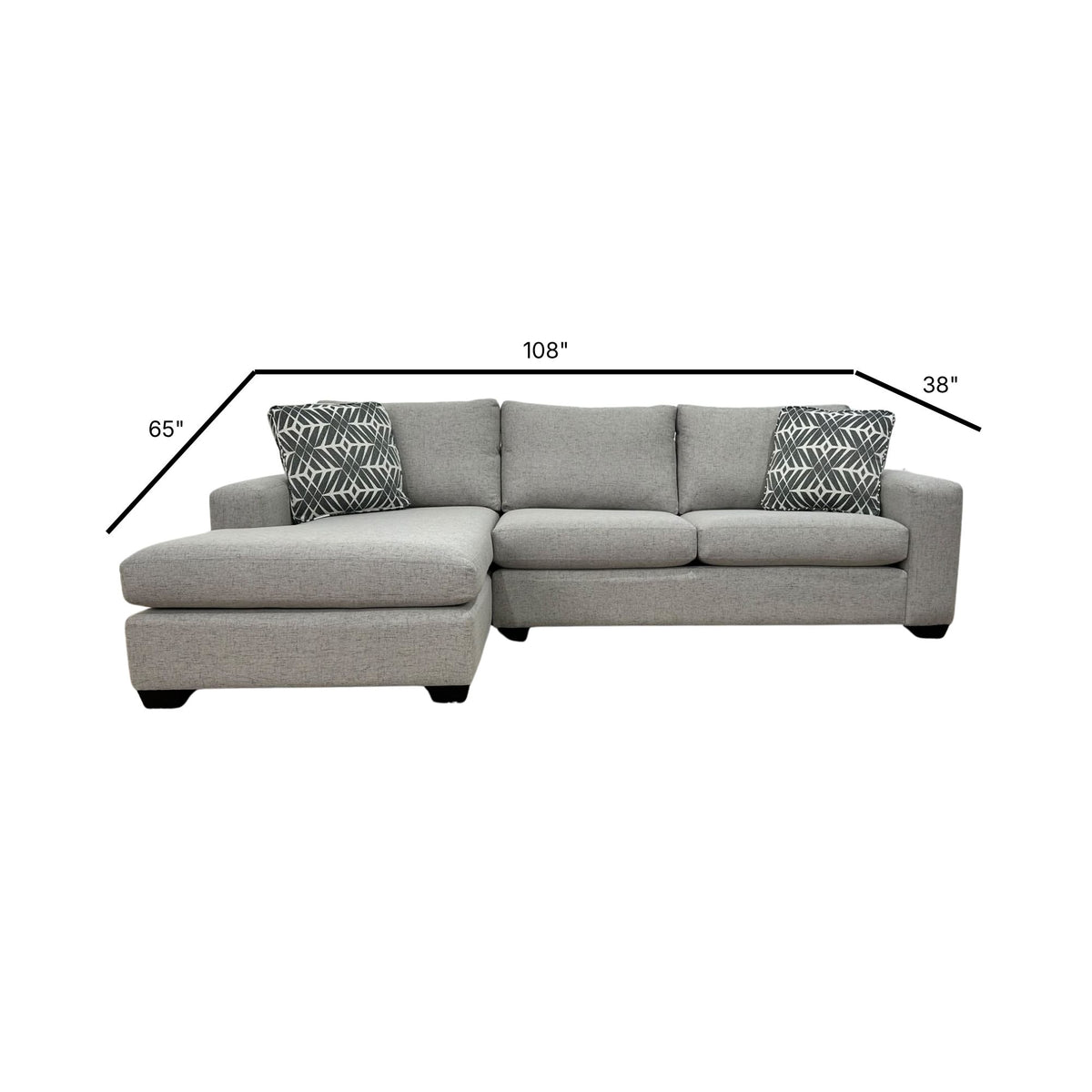 Stylus Cannon Sectional Sofa 108”