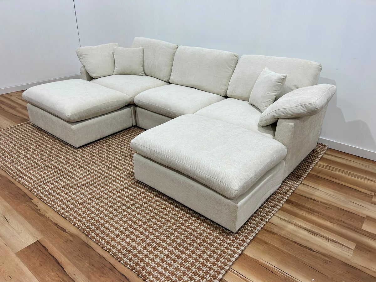 Nest | Cream | Sofa | 3pc + 2 Ottoman