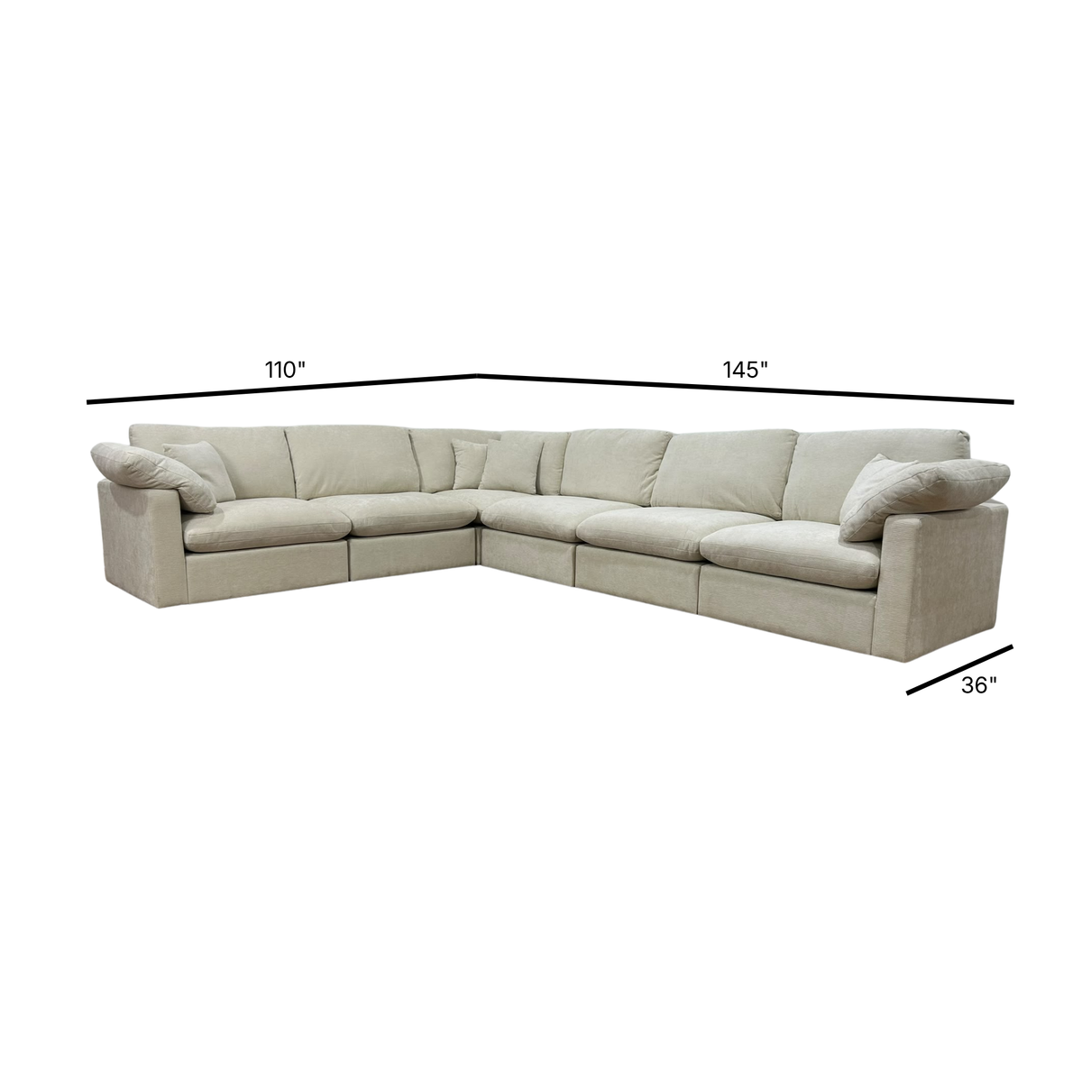 Nest | Cream | Corner Sectional | 6pc Corner