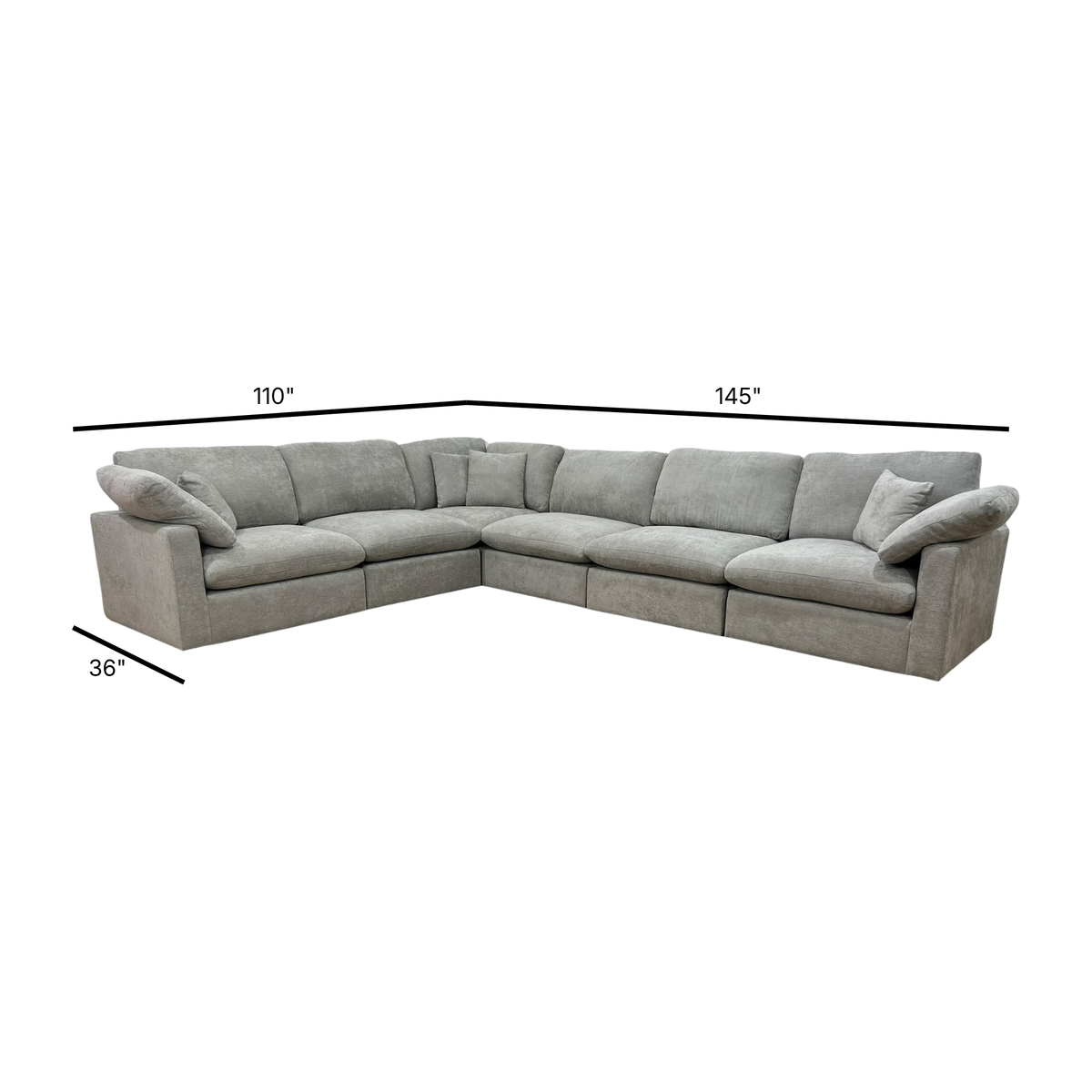 Nest | Light Grey | Corner Sectional | 6pc Corner