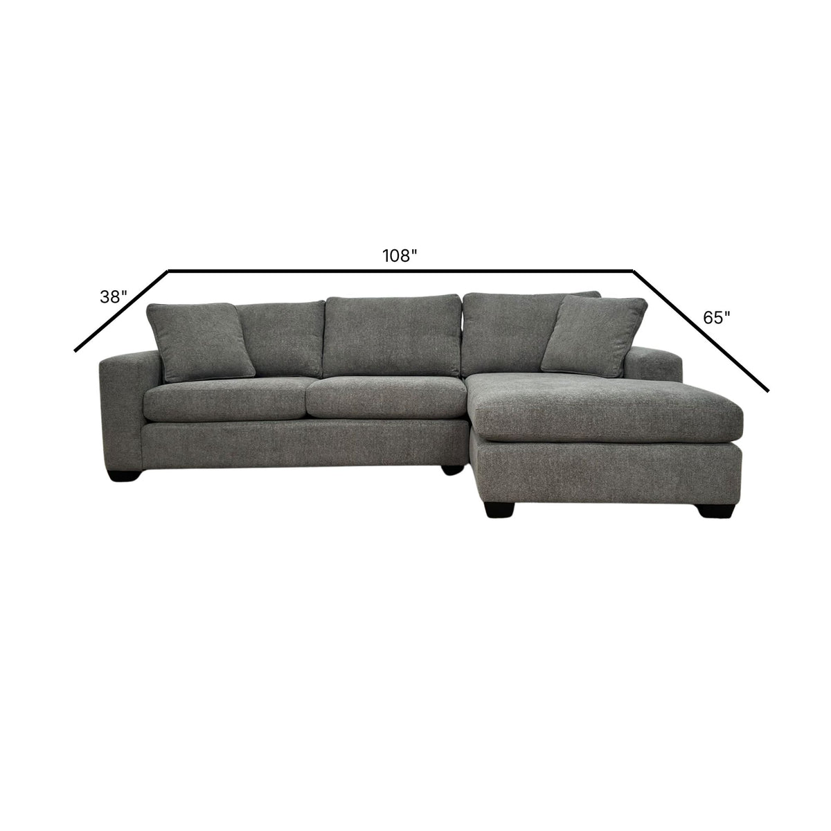 Stylus Cannon Sectional Sofa 108”
