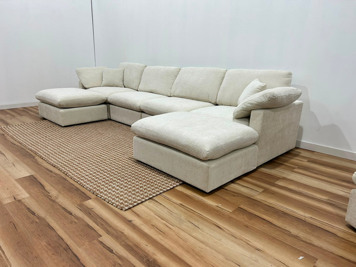 Nest | Cream | Sofa | 4pc + 2 Ottoman