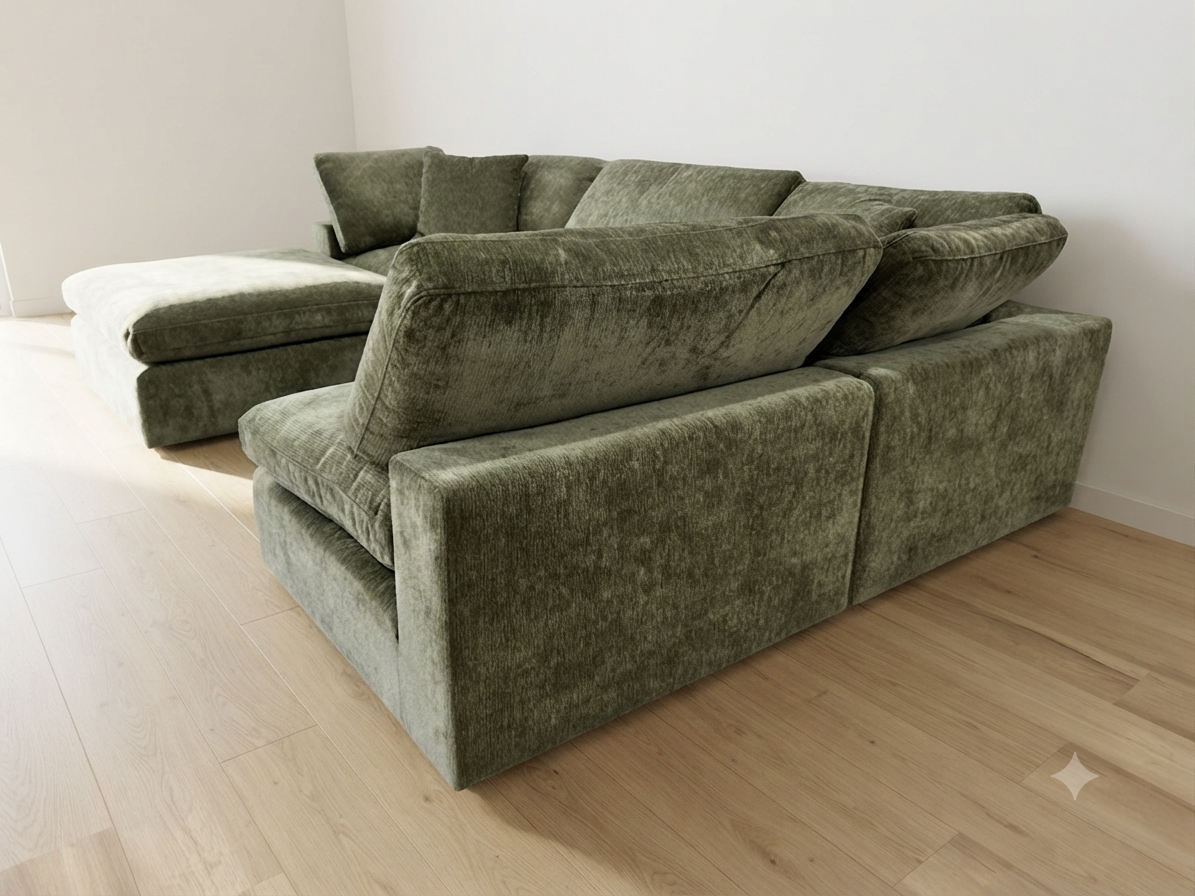 Snug Modular Sofa - Green - 4pc + Ottoman