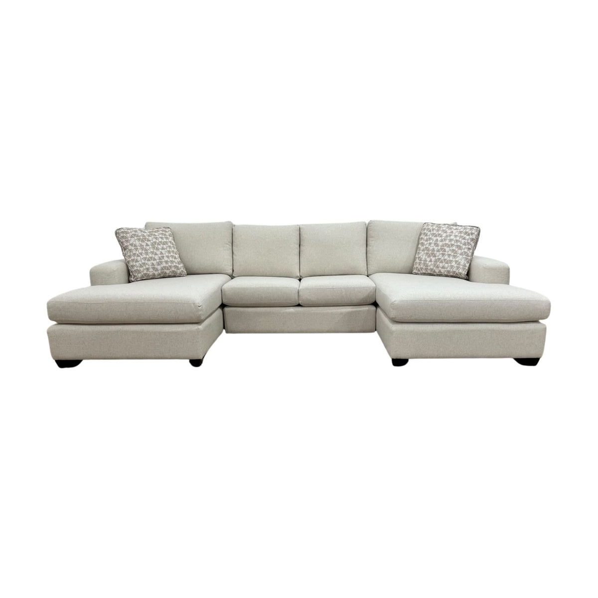 Stylus Cannon Double Chaise Sectional Sofa 128”