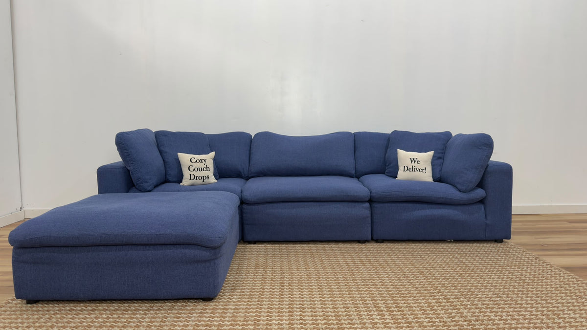 Blue 4pc Modular Sofa 118”