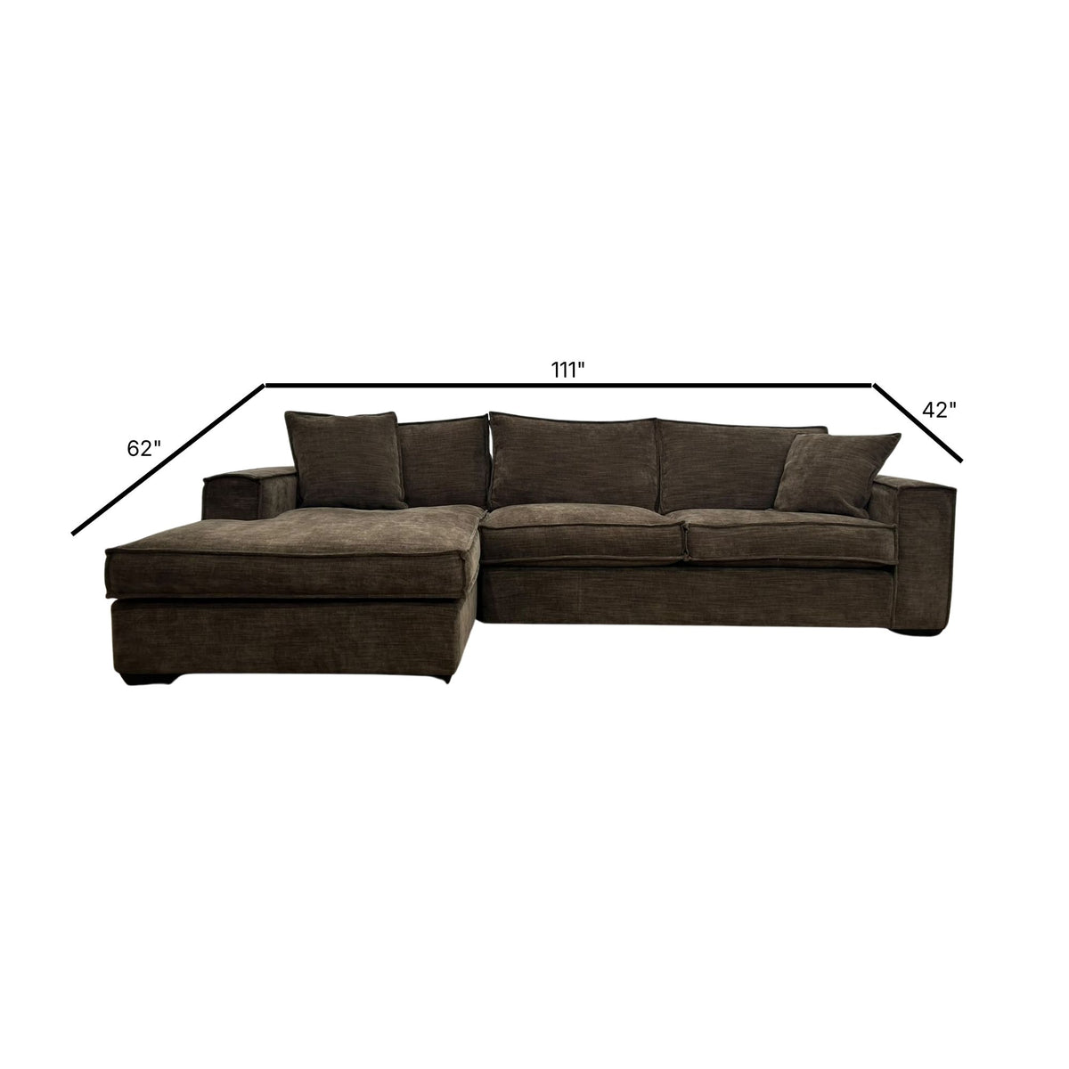 Stylus Rags Sectional Sofa 111”