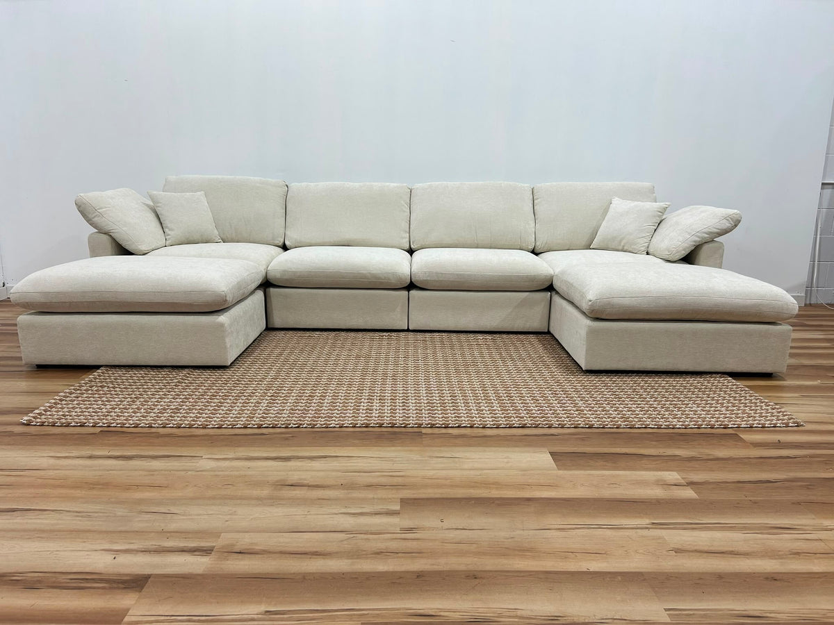 Nest | Cream | Sofa | 4pc + 2 Ottoman