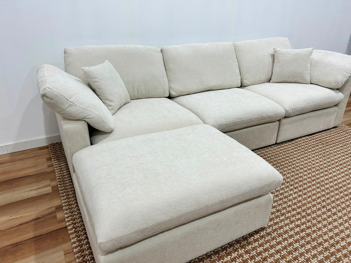 Nest | Cream | Sofa | 3pc + Ottoman
