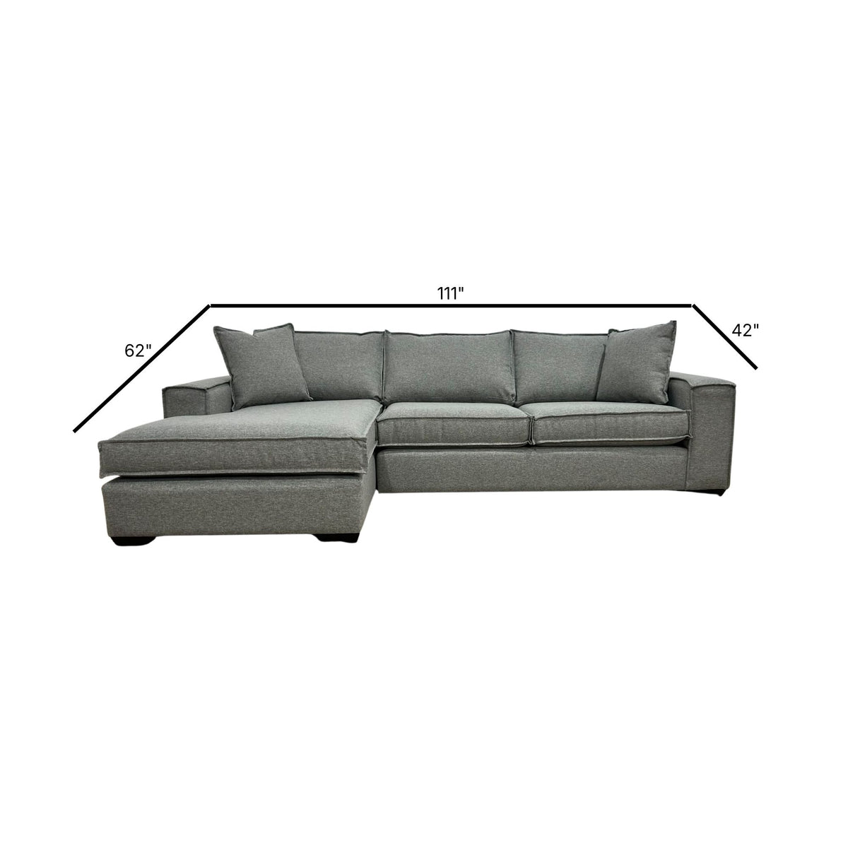 Stylus Rags Sectional Sofa 111”