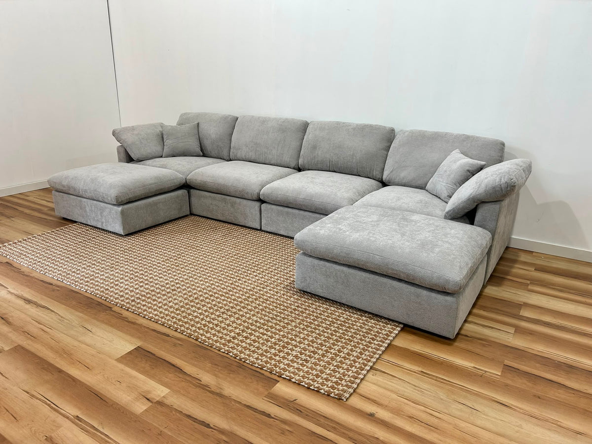 Nest | Light Grey | Sofa | 4pc + 2 Ottoman