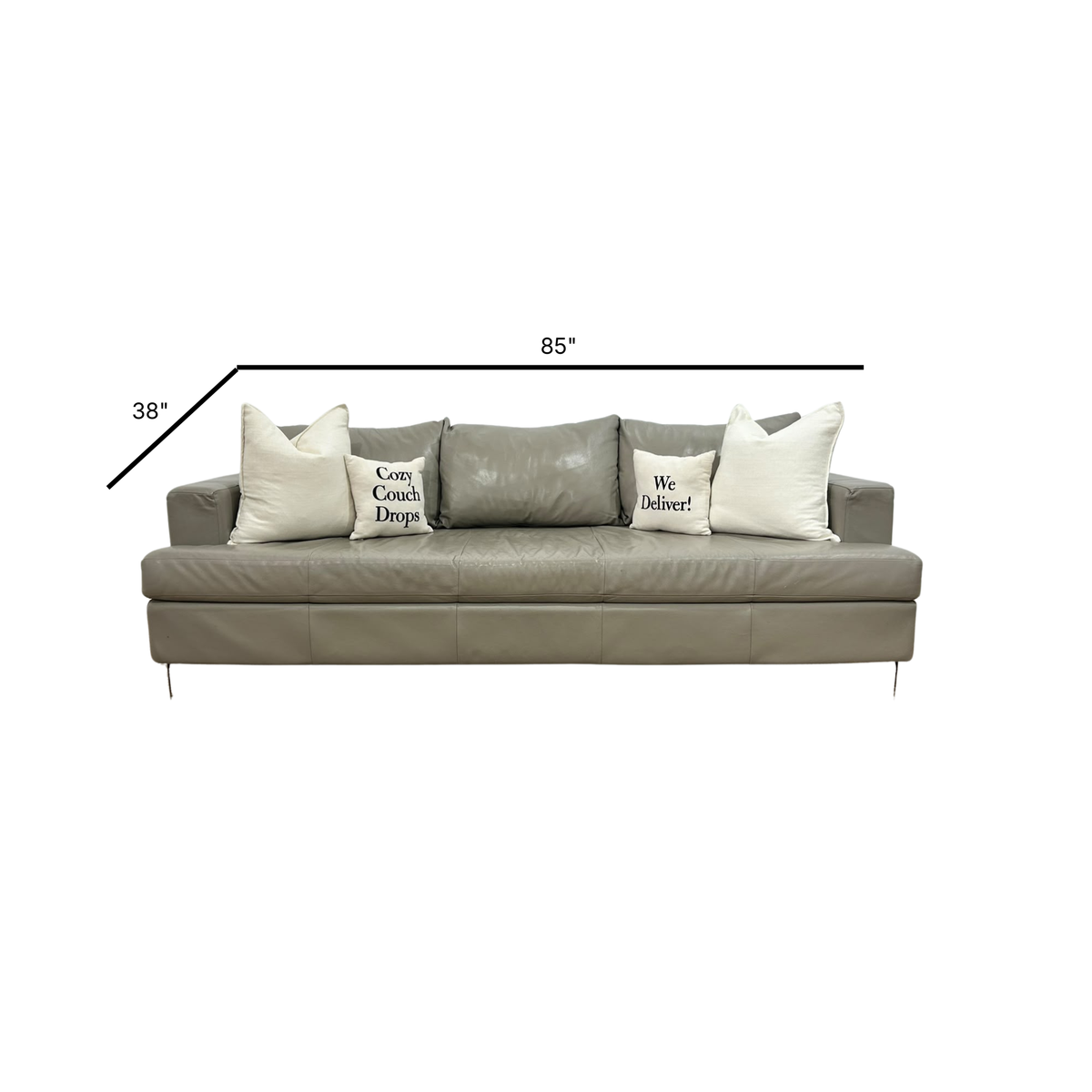 EQ3 Eve Leather Sofa 85”
