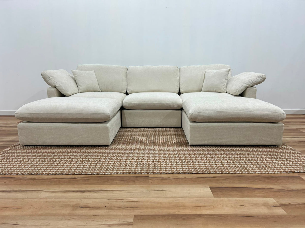Nest | Cream | Sofa | 3pc + 2 Ottoman