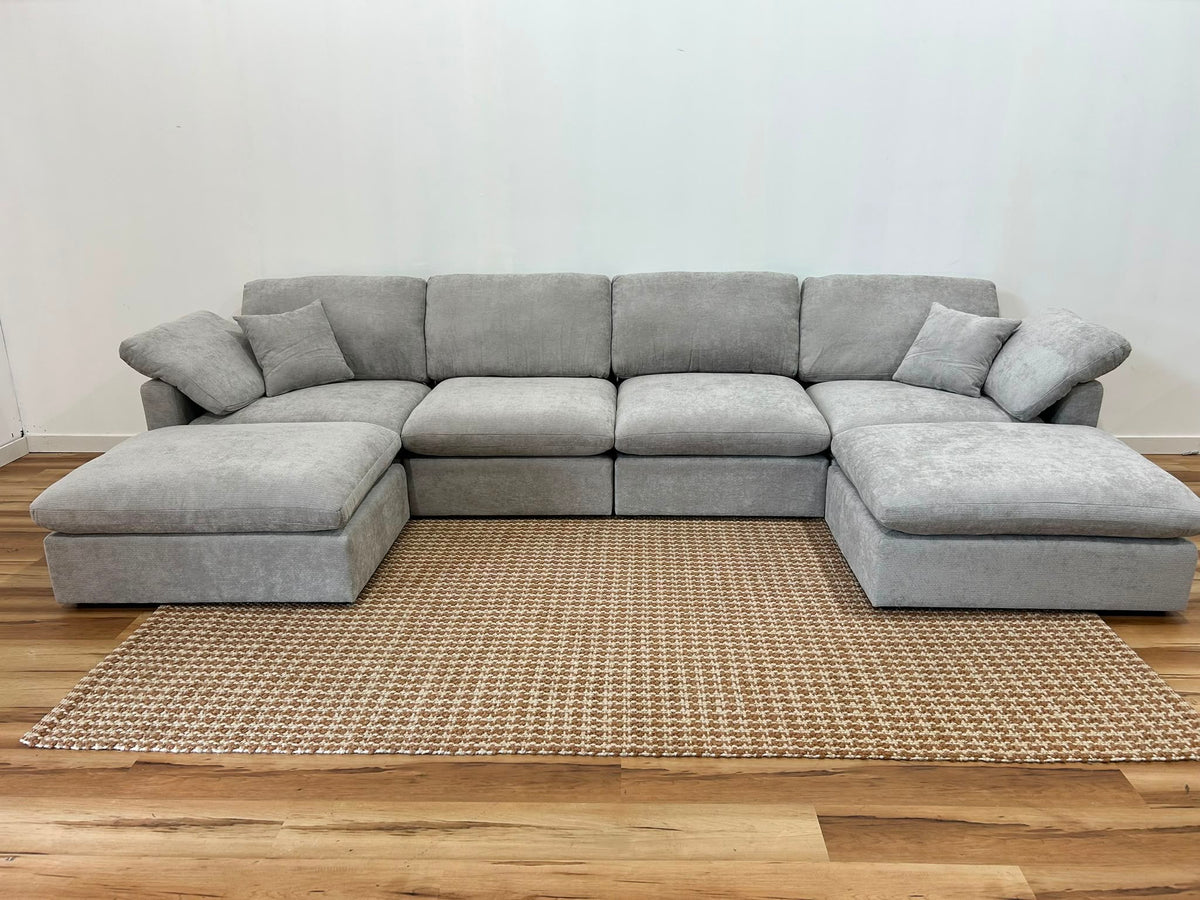 Nest | Light Grey | Sofa | 4pc + 2 Ottoman