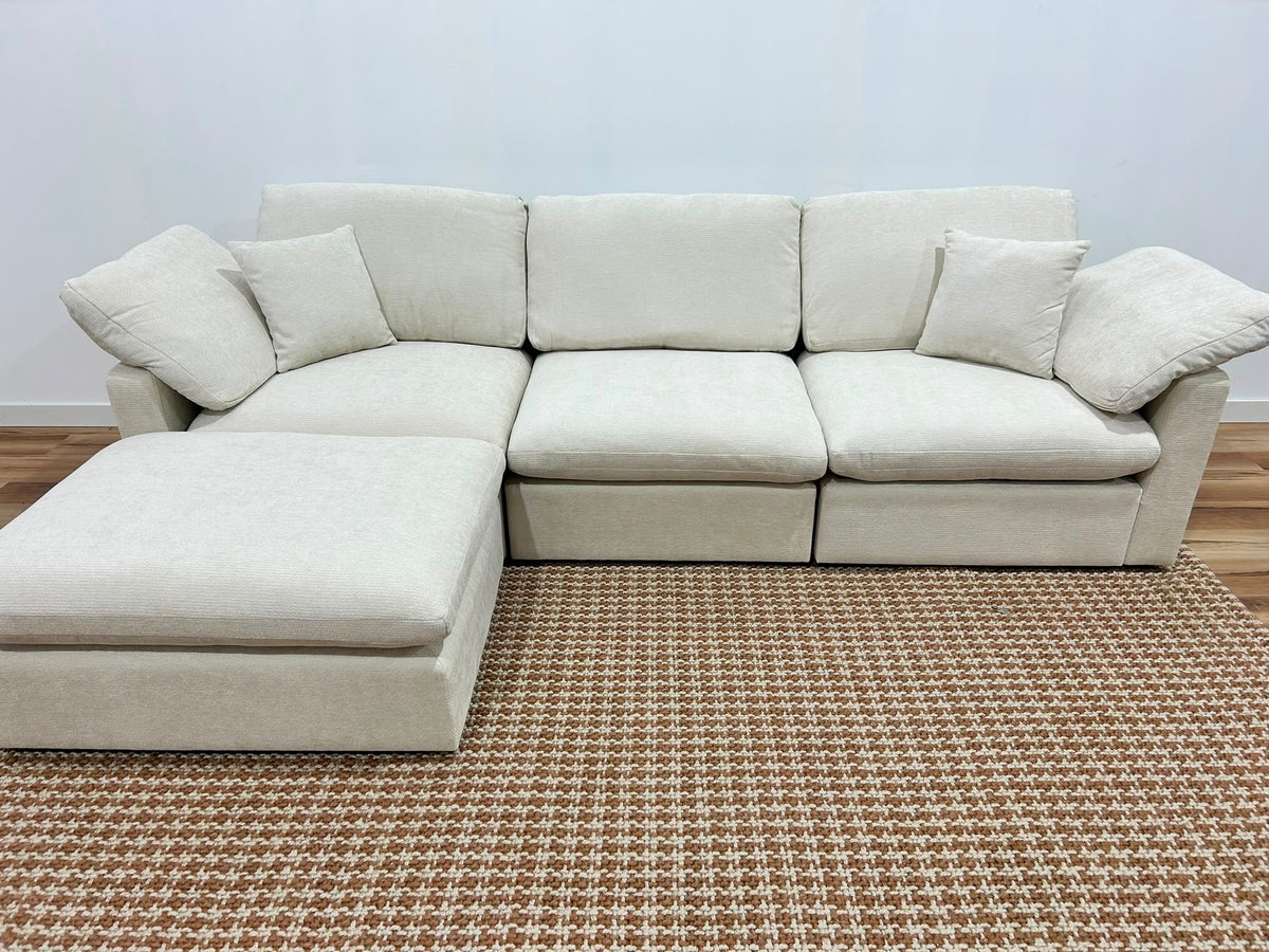Nest | Cream | Sofa | 3pc + Ottoman