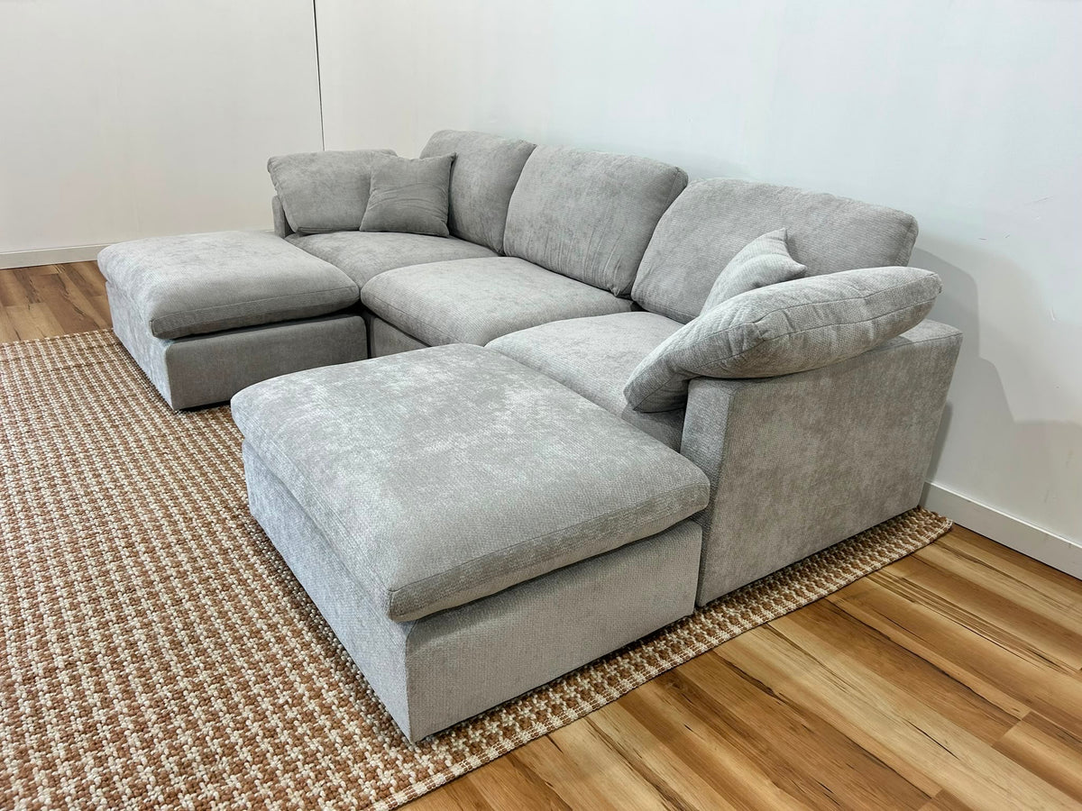 Nest | Light Grey | Sofa | 3pc + 2 Ottoman