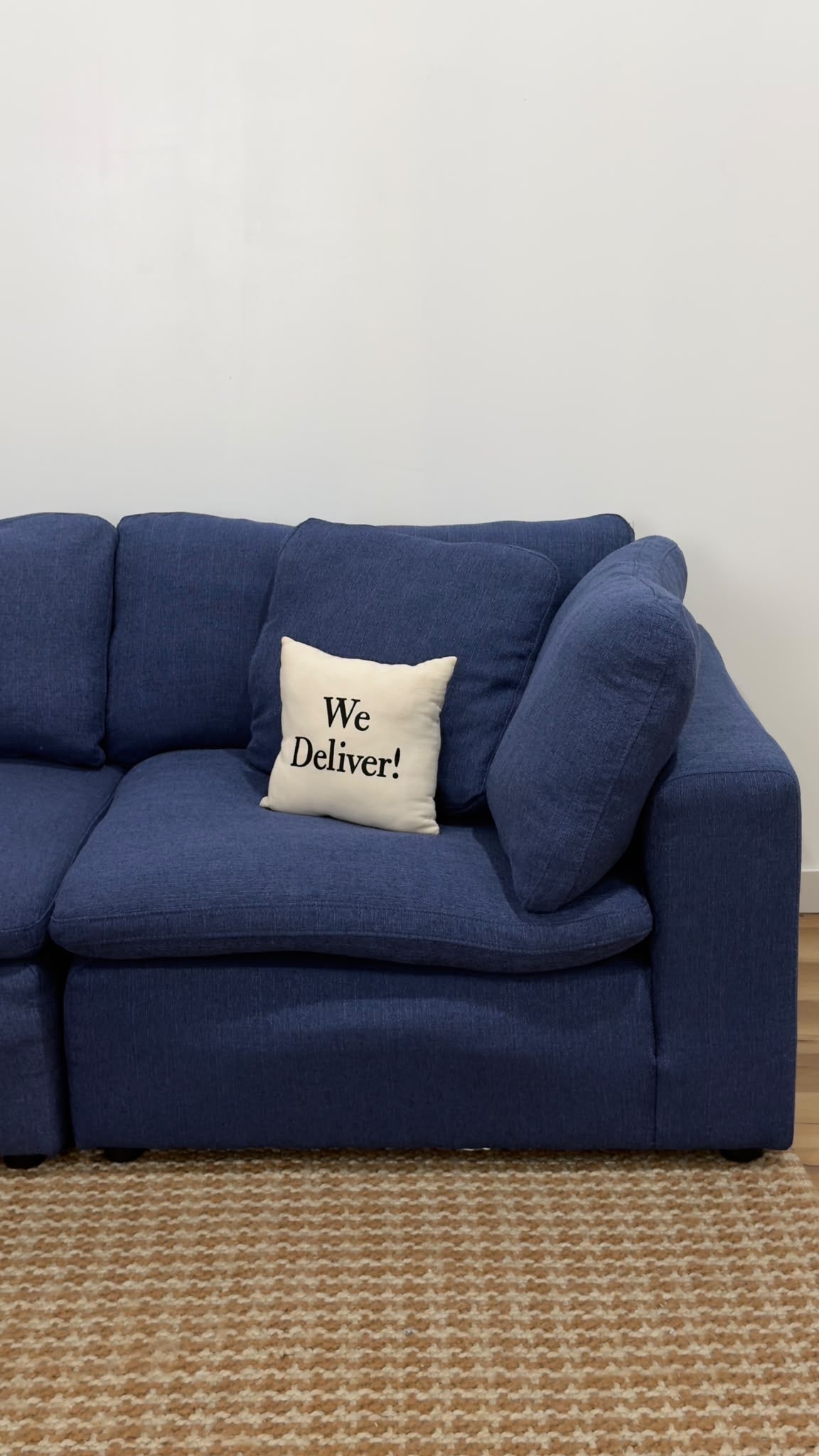 Blue 4pc Modular Sofa 118”