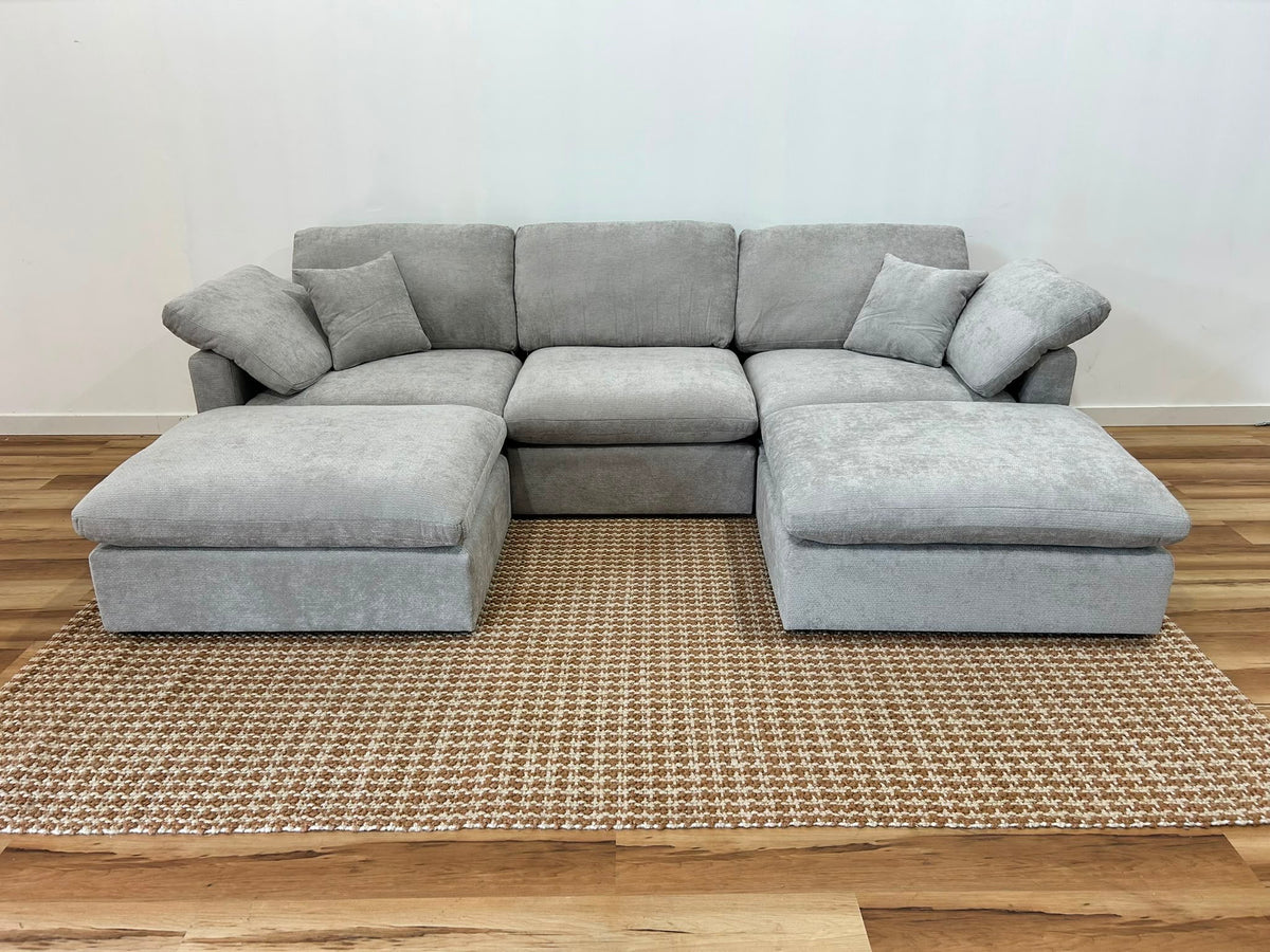 Nest | Light Grey | Sofa | 3pc + 2 Ottoman