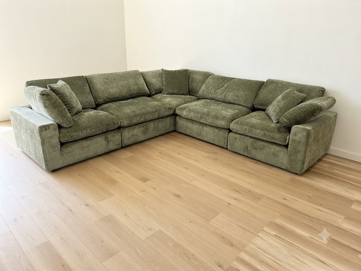 Snug Modular Sofa - Green - 5pc