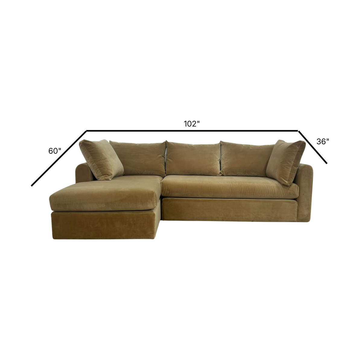 Couch Haus Velvet Sectional Sofa