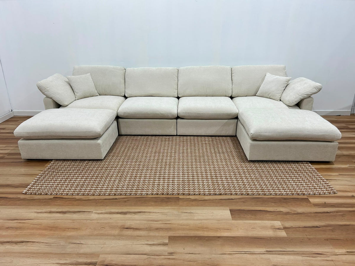 Nest | Cream | Sofa | 4pc + 2 Ottoman