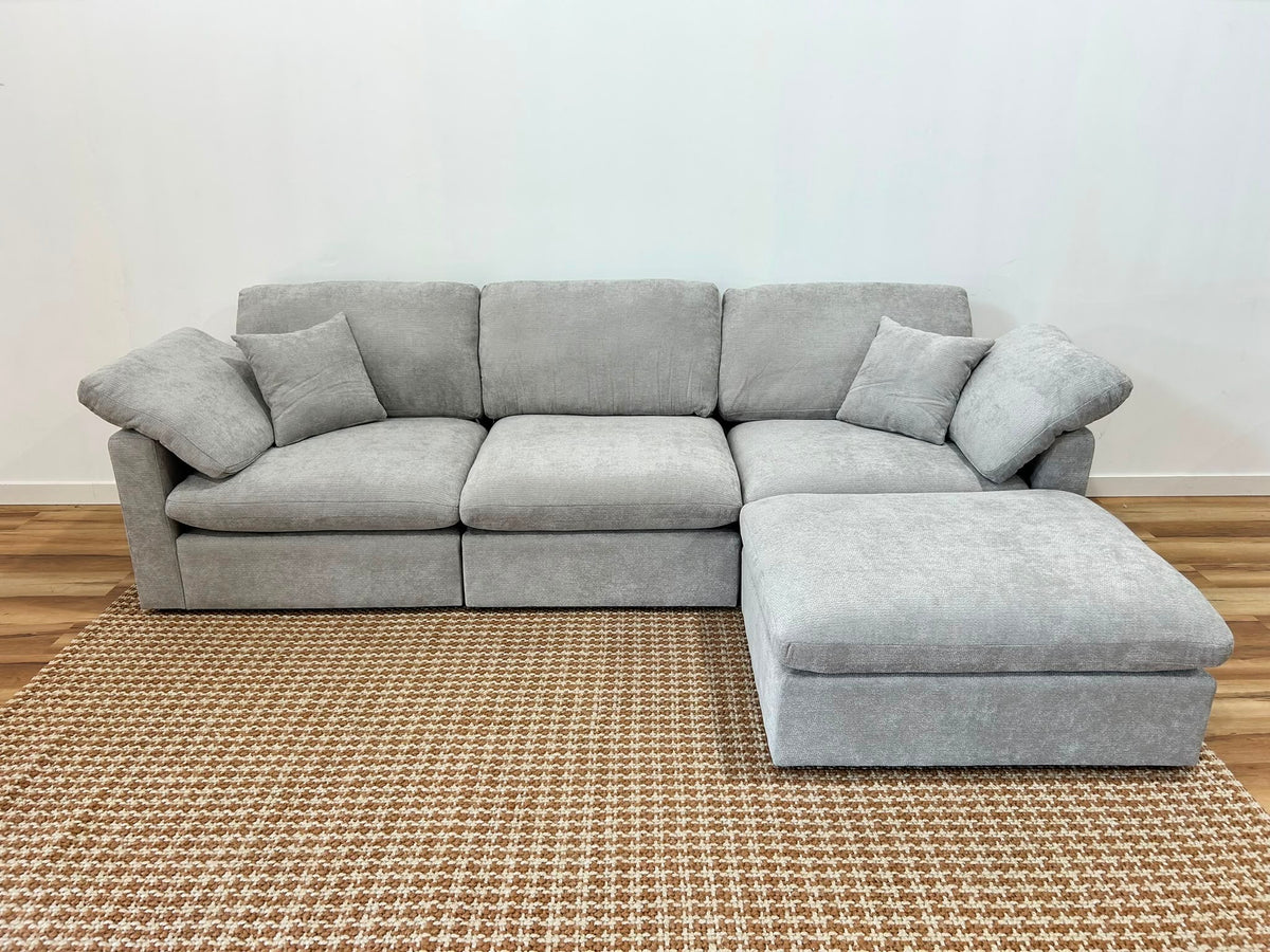 Nest | Light Grey | Sofa | 3pc + Ottoman