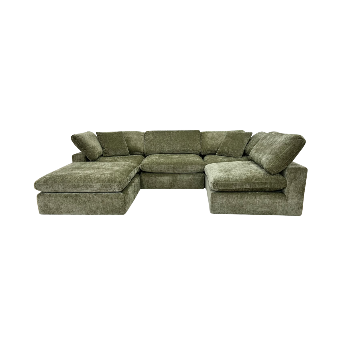 Snug Modular Sofa - Green - 4pc + Ottoman