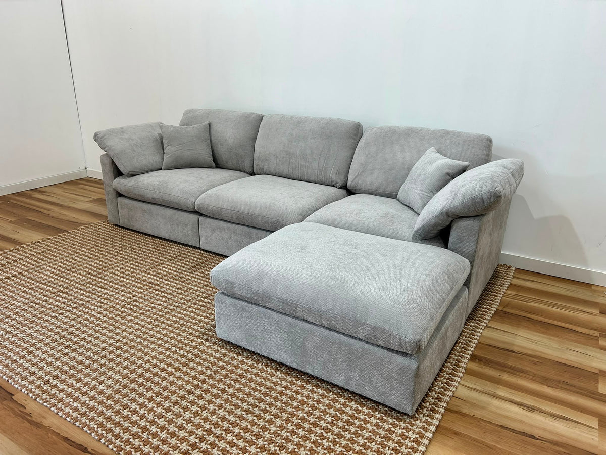 Nest | Light Grey | Sofa | 3pc + Ottoman