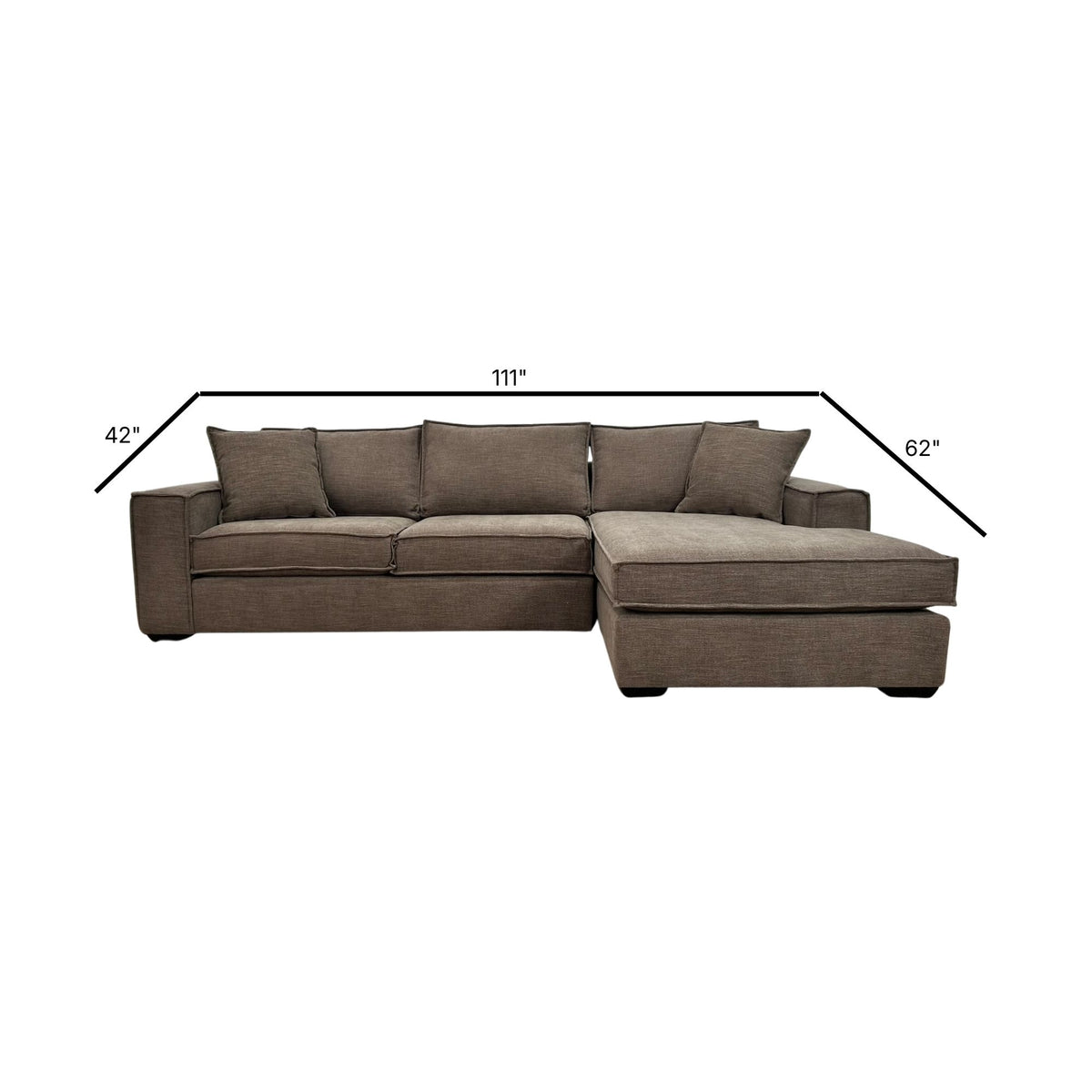 Stylus Rags Sectional Sofa 111”