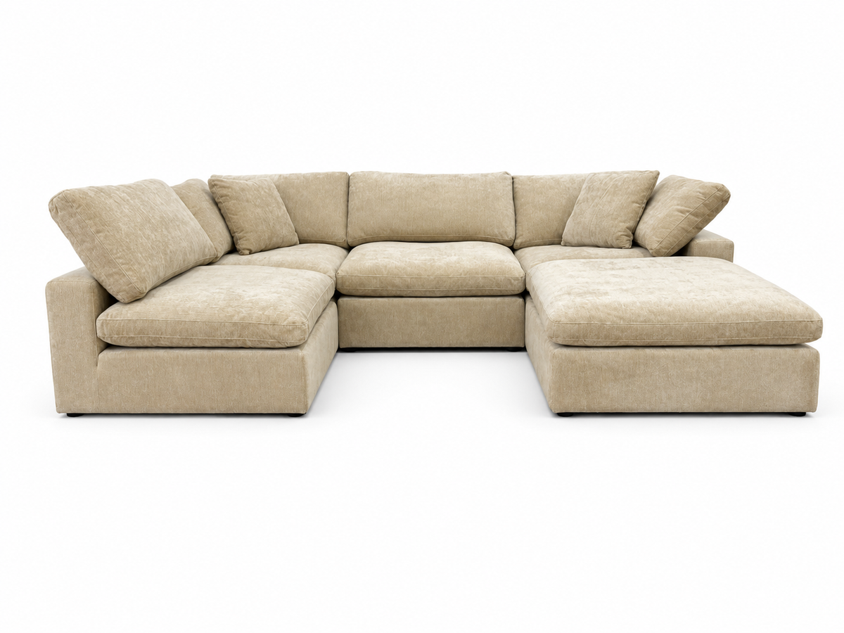 Snug Modular Sofa - Sand - 4pc + Ottoman