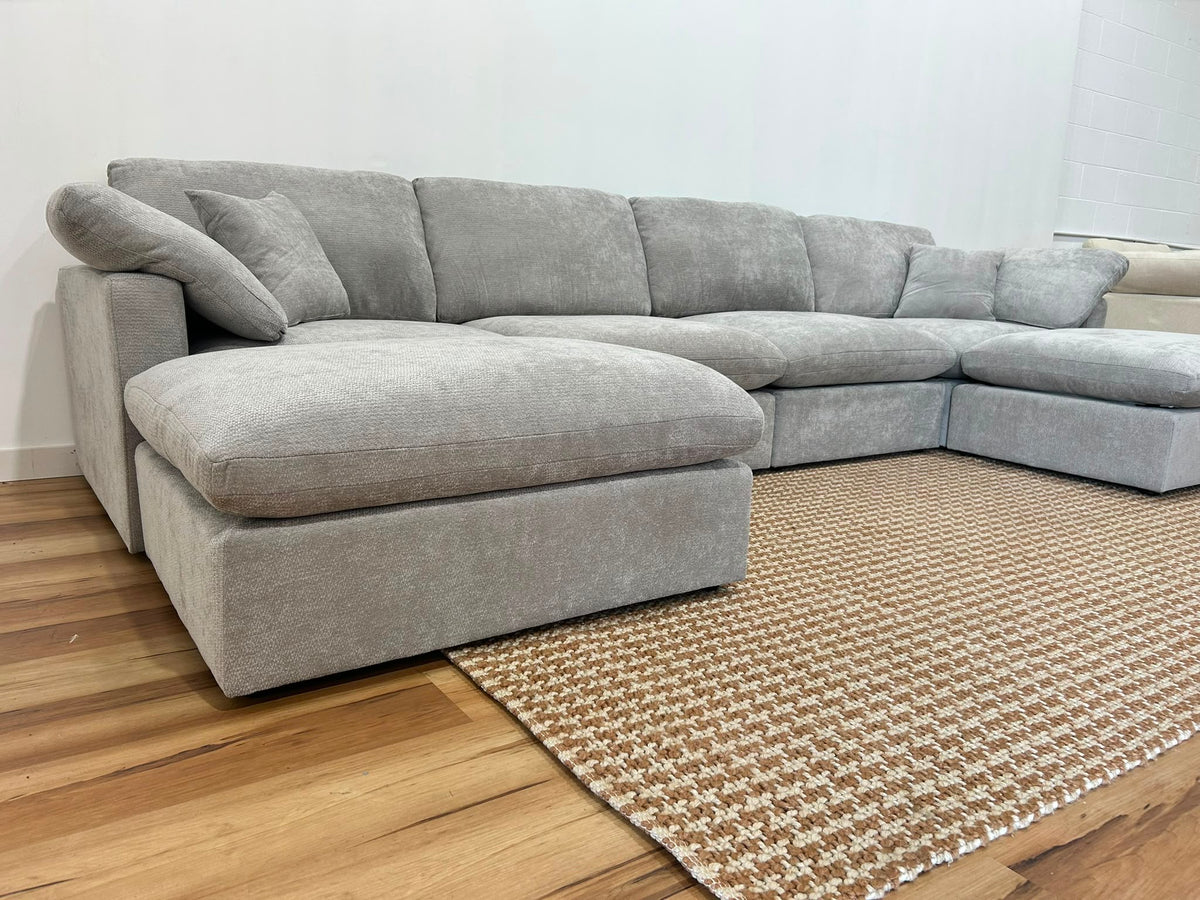 Nest | Light Grey | Sofa | 4pc + 2 Ottoman
