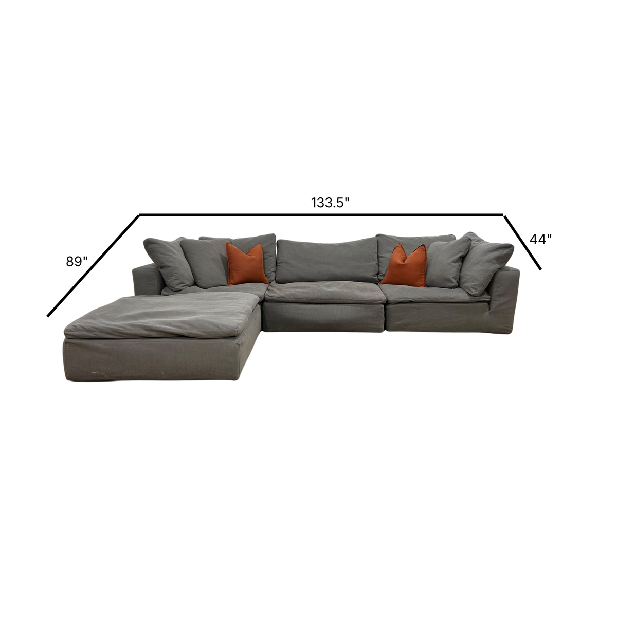 Moe’s Clay Modular Sofa 133”