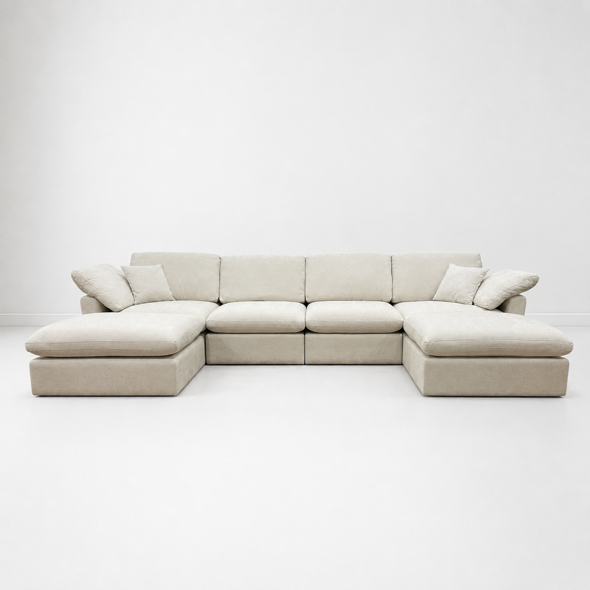 Nest | Cream | Sofa | 4pc + 2 Ottoman