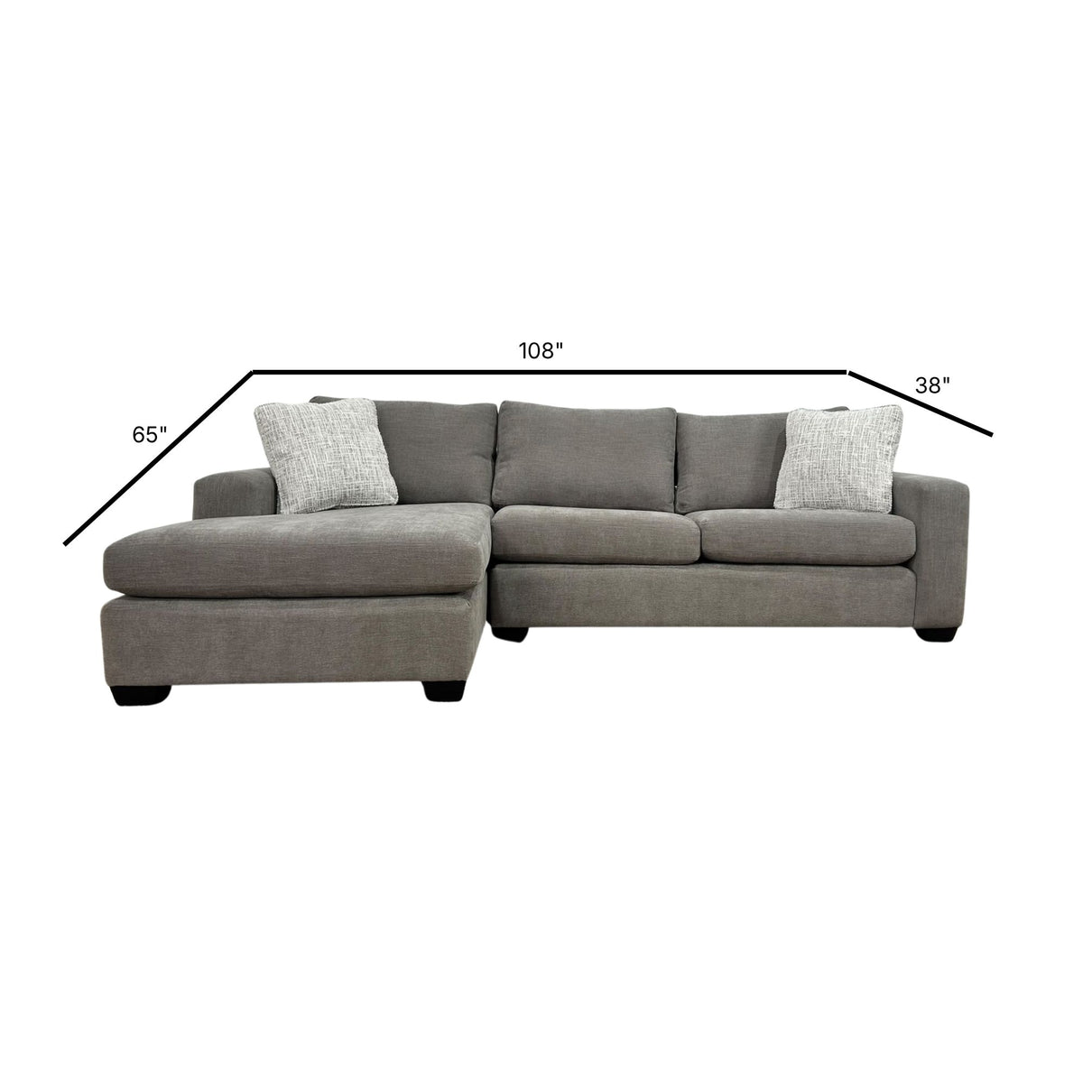 Stylus Cannon Sectional Sofa 108”