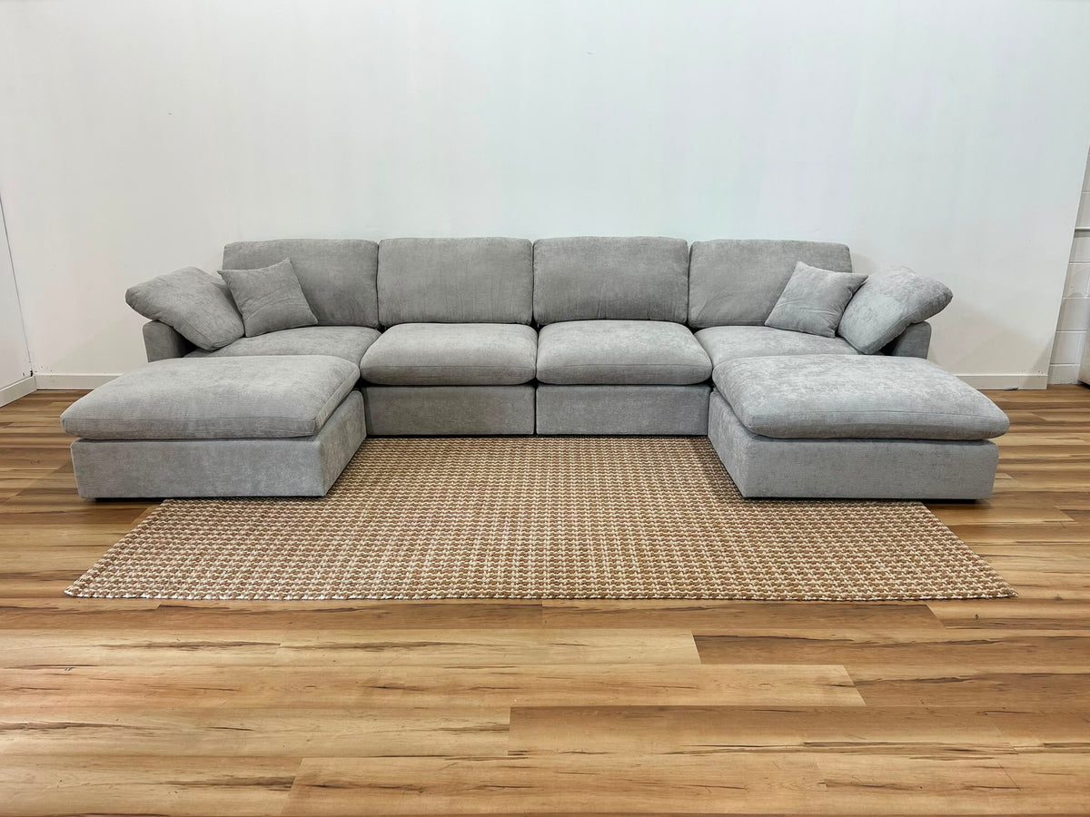 Nest | Light Grey | Sofa | 4pc + 2 Ottoman