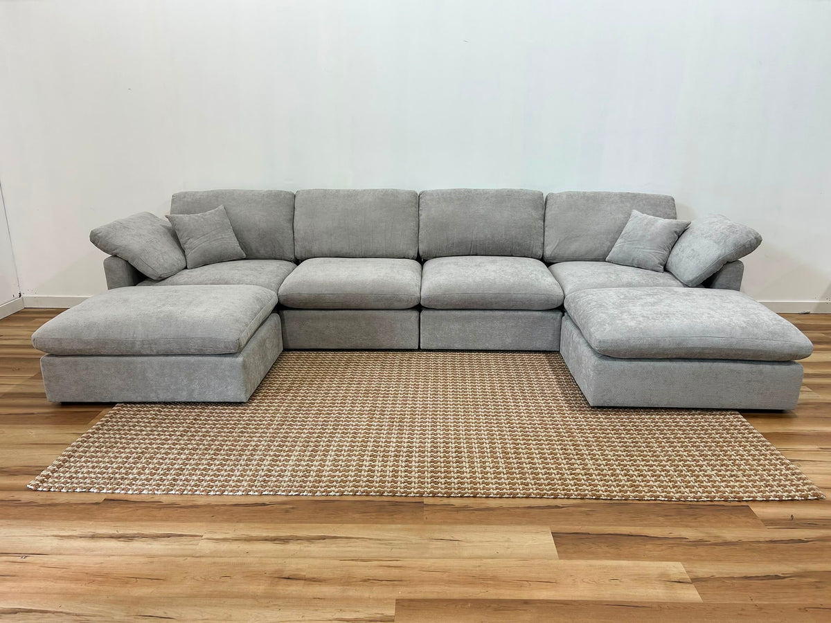 Nest | Light Grey | Sofa | 4pc + 2 Ottoman