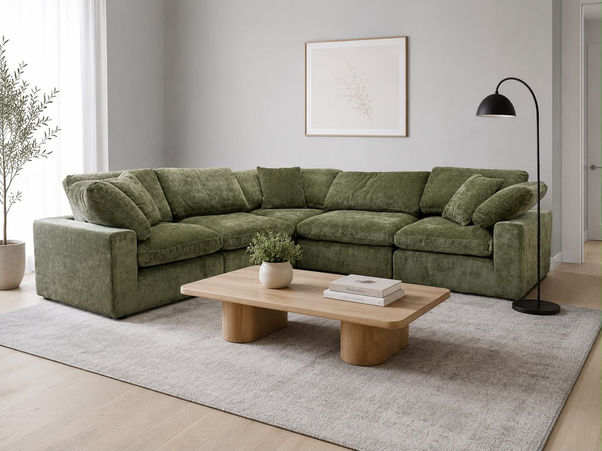 Snug Modular Sofa - Green - 5pc