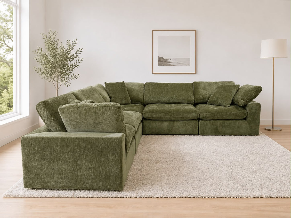 Snug Modular Sofa - Green - 5pc