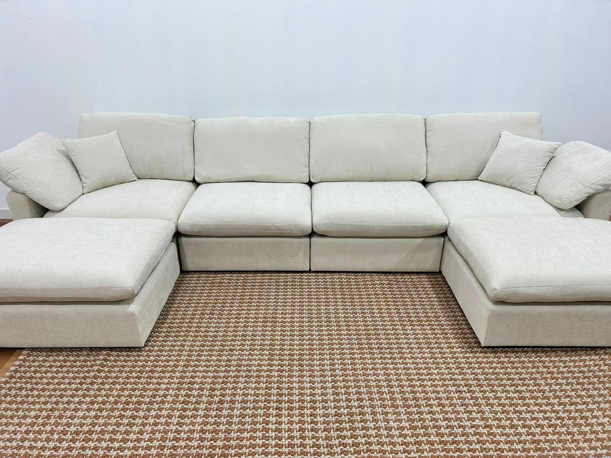 Nest | Cream | Sofa | 4pc + 2 Ottoman