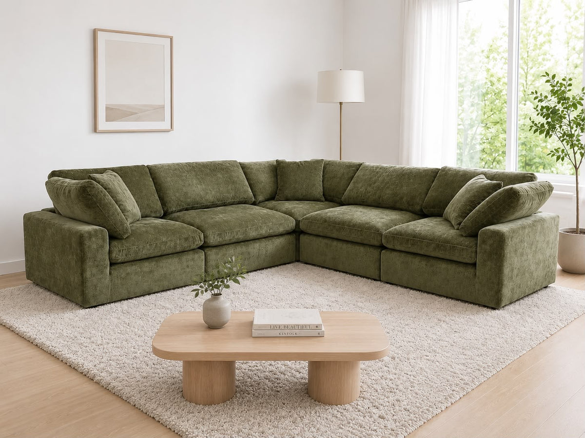 Snug Modular Sofa - Green - 5pc