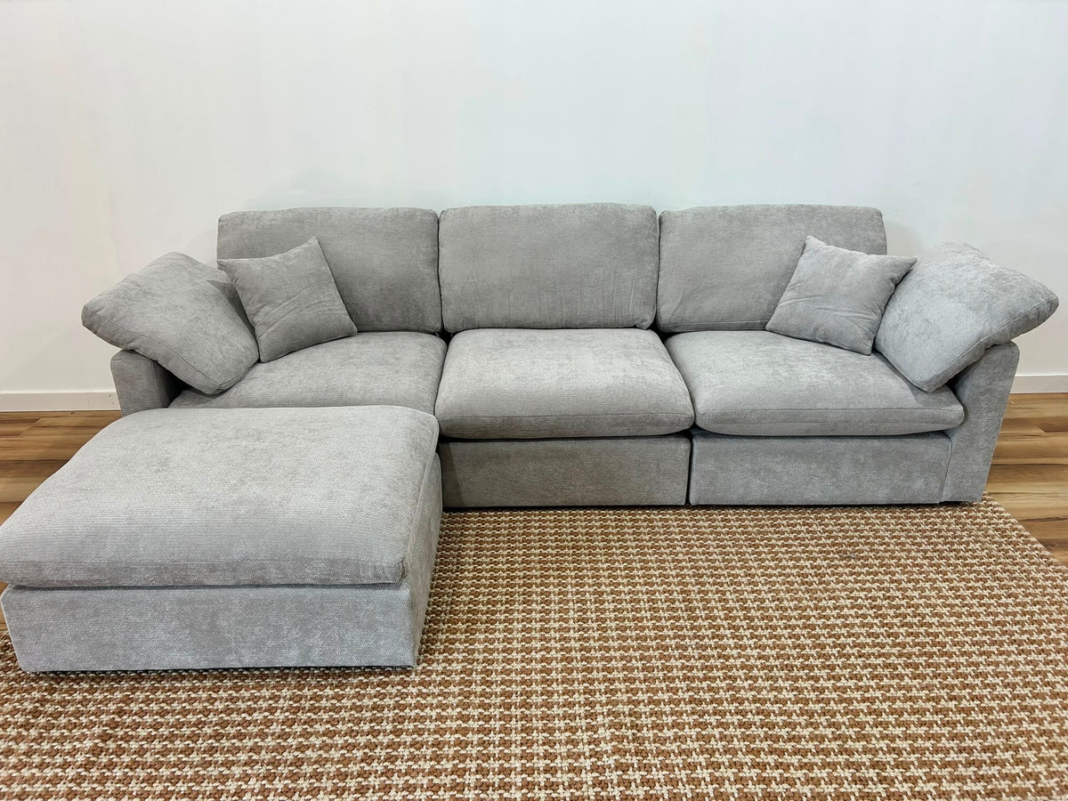 Nest | Light Grey | Sofa | 3pc + Ottoman